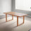 Log-style rectangular solid wood dining table