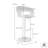 Allin Swivel Adjustable Height Bar Stool with Open Back in Faux Leather, Walnut Wood and Chrome-977653122
