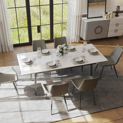 Table de salle à manger à plateau extensible Modern Bright Pandora