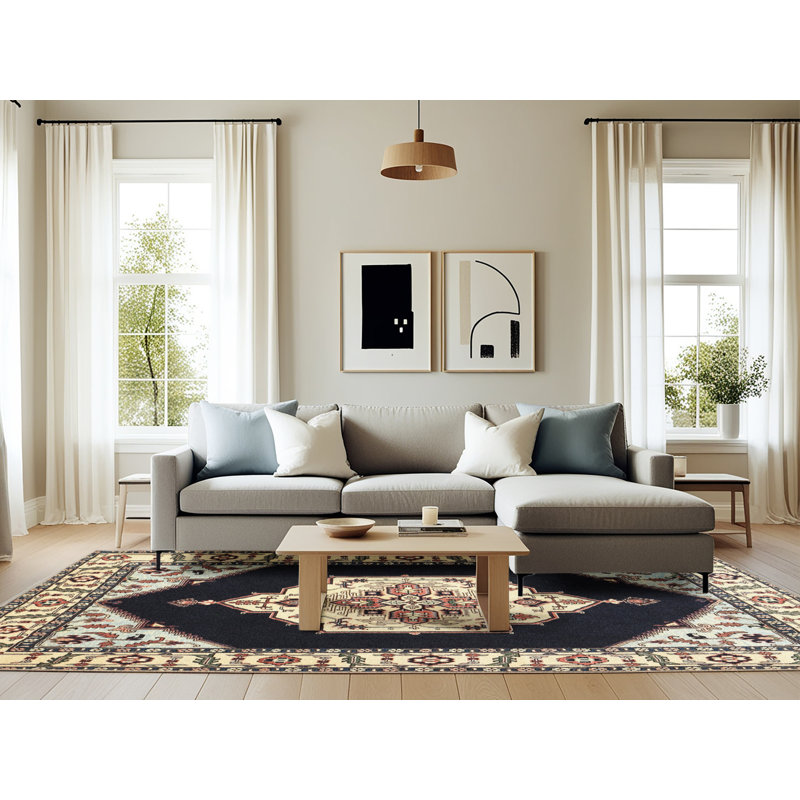 Oriental Indoor Rug, Rectangle 6' x 9'