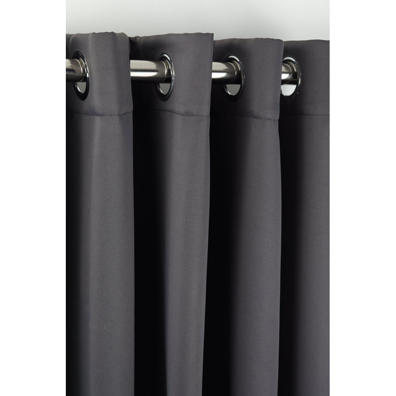 Lloyd Harbor Blackout Curtain Pair, Charcoal, 168 W x 183 D cm