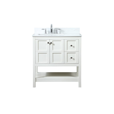 Elena 32'' Single Bathroom Vanity with Engineered Marble Top
