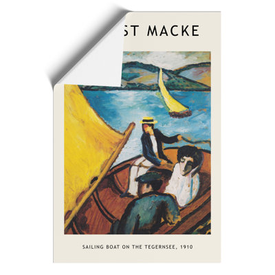 Sailing Boat on the Tegernsee Print by August Macke - Frameless Print