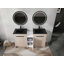 Meuble-lavabo autoportant avec lavabo en céramique et armoires de rangement, porte à fermeture douce, tablette réglable-565093788