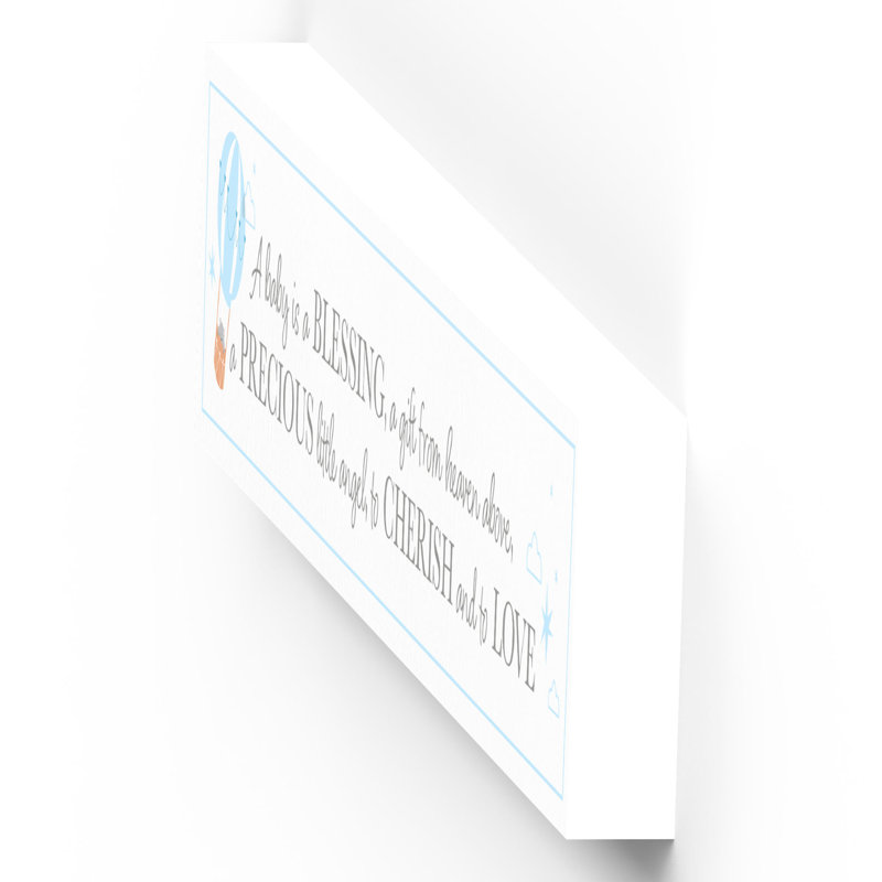 Lynnfield Text & Numbers Letter Block, White/Blue