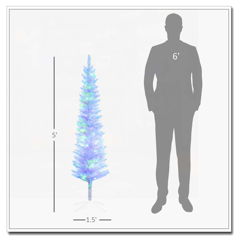 Arbre de Noël artificiel blanc 5 pi