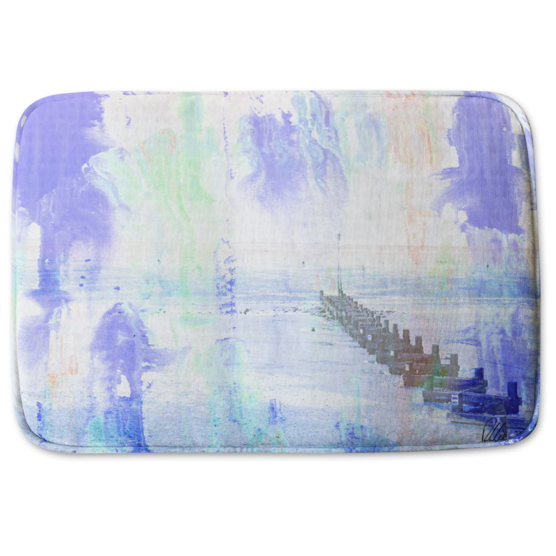 Navea Polyester Shower Curtain Set, Blue