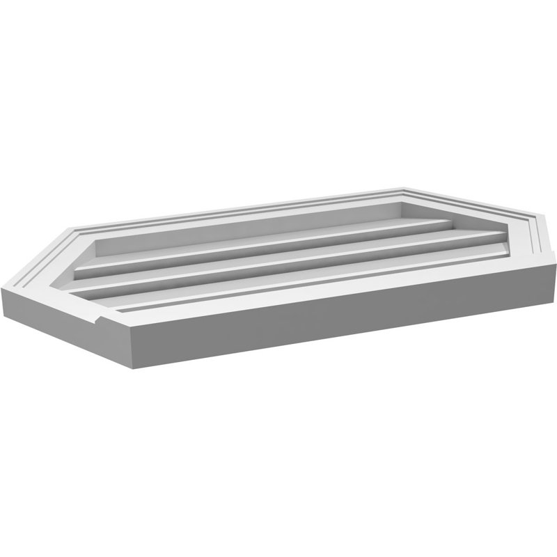 Évent horizontal fonctionnel à pignon en uréthane à surface horizontale Signature, H 16 po x l 30 po x P 2 po