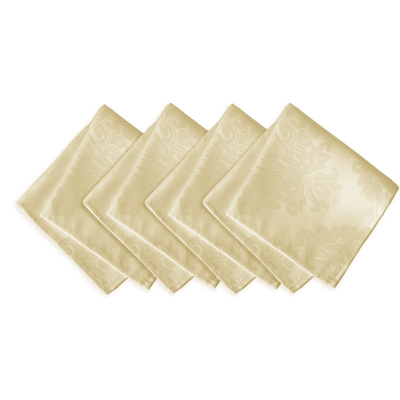 Burchfield 100% Polyester Damask Square Napkin, Antique