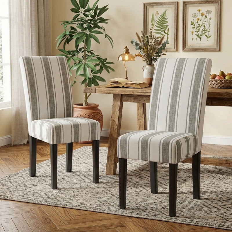 Chaise de salle à manger, Rayure grise