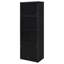 Tour média Winie avec tablettes ouvertes et armoire, bois noir 71 po