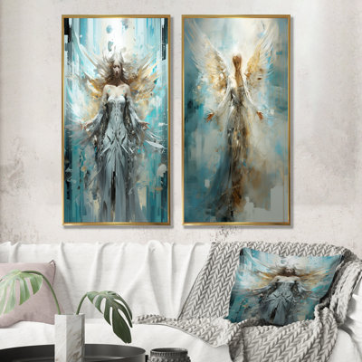 Angels Announcement Celestical Christianism - Christianity Canvas Prints Set Of 2