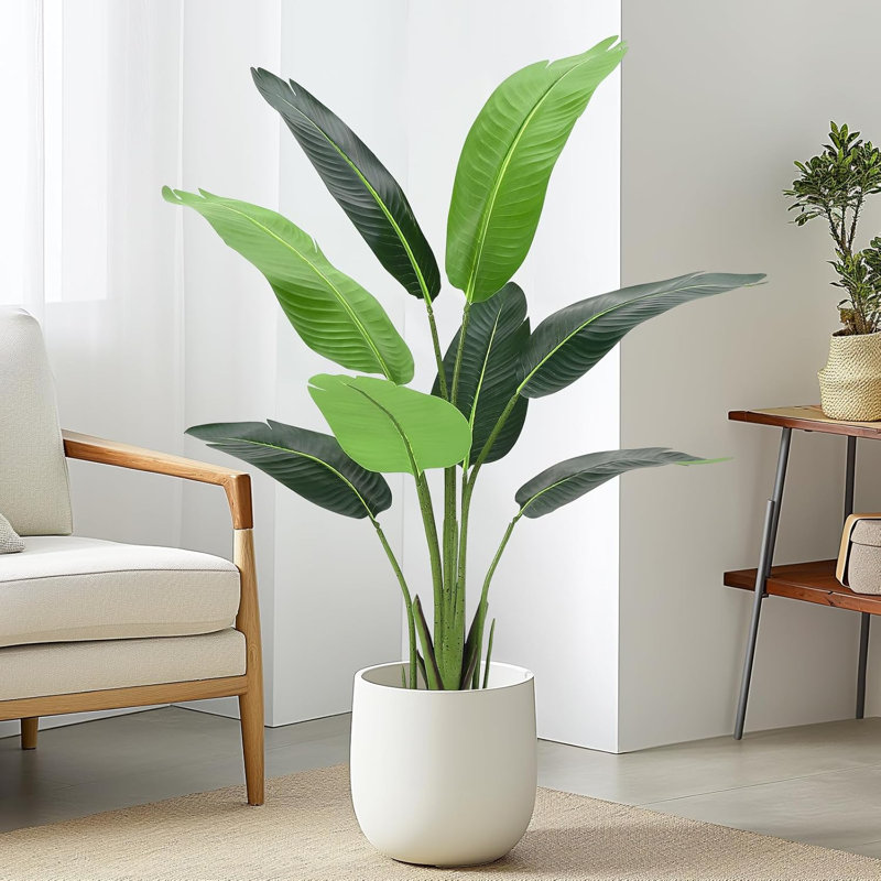 Oiseau de paradis, plante artificielle, H 48 po x l 5,9 po x P 5,9 po