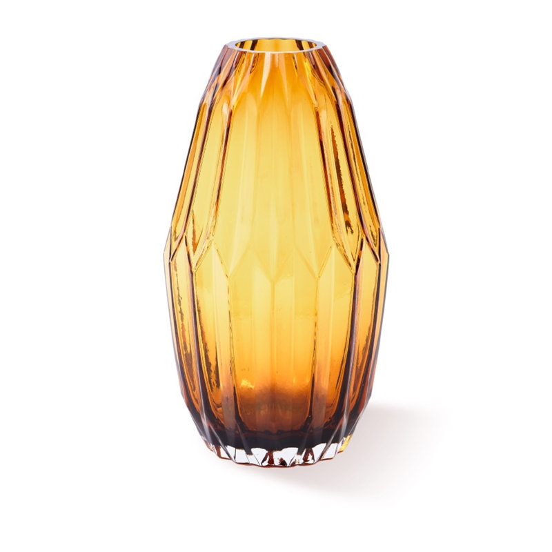 Vase Alfrida pliant verre ocre M, H 32 po x l 17 po x P 17 po