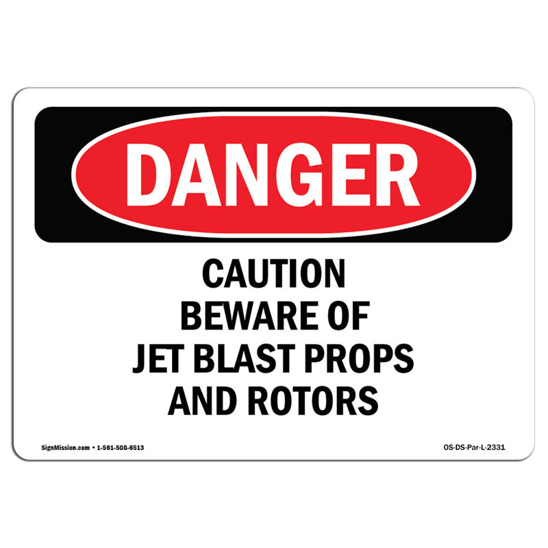 Danger Sign, 18" H x 24" W x 0.1" D