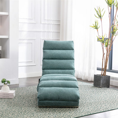 Méridienne rembourrée avec vibration pour la détente, canapé inclinable de loisirs moderne en tissu à dossier fixe pour le salon / la chambre à coucher