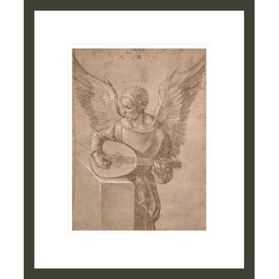Ange jouant du luth par Albrecht Dürer, impression giclée sur cadre