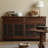 Black walnut all solid wood simple locker Walnut Solid Wood and Glass Sideboard-122782125