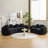Compression Sofas, 109 Inch Foam Spring Modern Curved Couch for Home