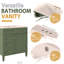 Meuble-lavabo de 30 po avec lavabo supérieur, armoire de rangement moderne avec 2 tiroirs et un tiroir basculant-893364376-893364382
