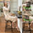 Lanxton Swivel Upholstered Counter Stool with Metal Frame-1126550266