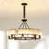 Crystal Semi Flush Mount Ceiling Light With Matel Accents