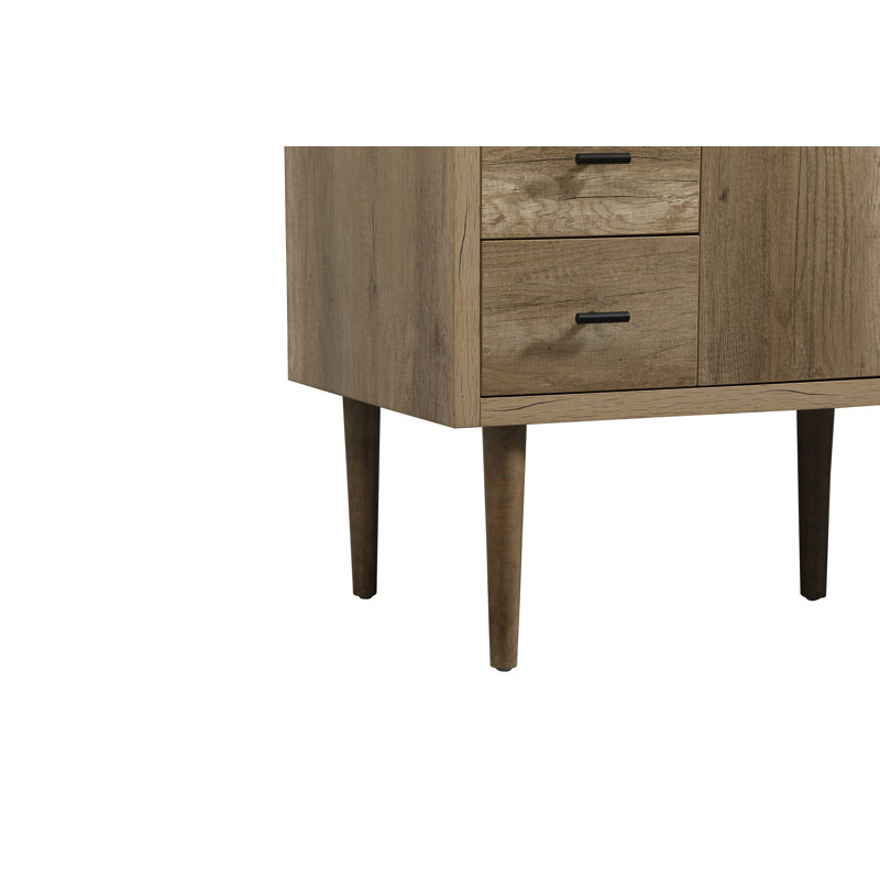 Ensemble de meuble-lavabo simple 48 po Cyrus, Chêne naturel