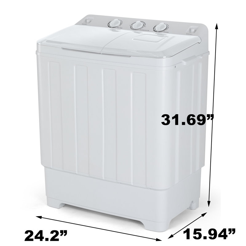 Laveuse portative 30 lb à haute efficacité et sécheuse rotative combinée laveuse 19 lb / essoreuse 11 lb avec pompe de vidange