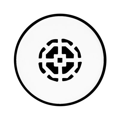 Achtek 2" Duct Solid Cast Aluminum Round Grille (3-1/2" Round Overall) Powder Coated