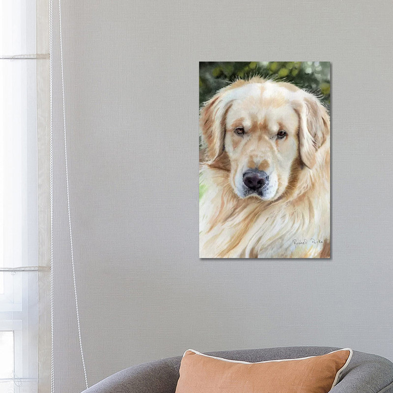 Golden Retriever Portrait 1 Piece Wrapped Canvas Wall Art, 66.04 cm H x 45.72 cm W x 3.175 cm D