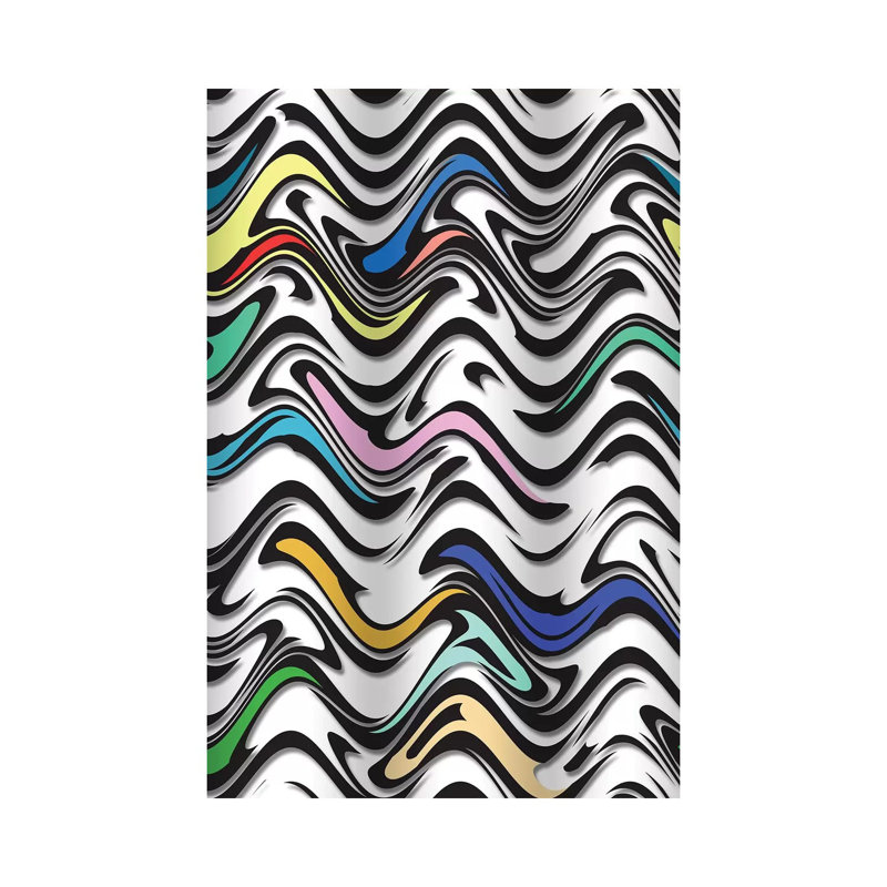 Trippy Wave In An Urban Abstract by Barruf - Wrapped Canvas Print