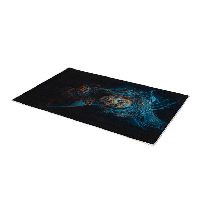 Premium Hall Carpet, 3.3 x 6.6 Feet, 100% Polyester, 0.3 in Pile Height | Antibacterial, Non-Slip Underside, Machine Washable | Elegant 3D Digital Print Design, Perfect for Entryways & Living Rooms