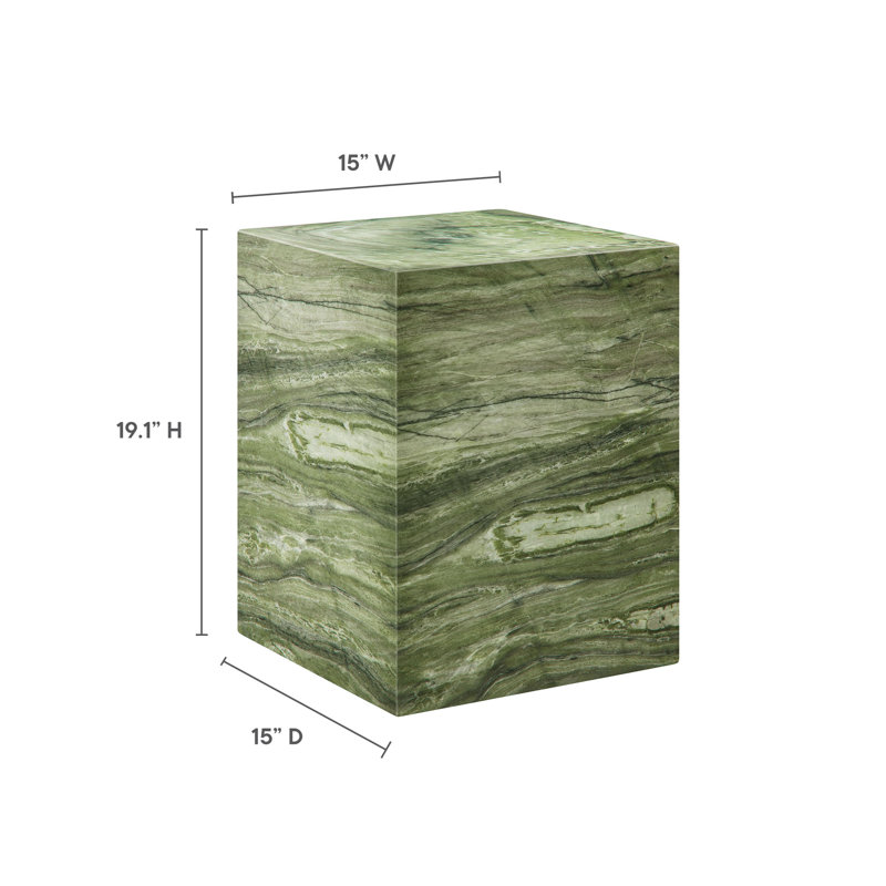 Table d'appoint Jordana Square Plinth, Marbre vert