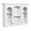 Vase de salle de bain mural blanc, étagère ajustable pour petits articles, armoire de pharmacie blanche, grand espace de rangement