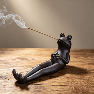 Charming Frog Ceramic Incense Holder ,Unique Home Accessories & Gift