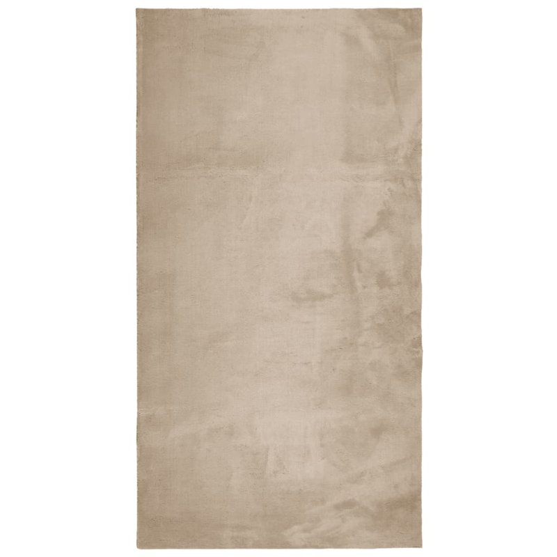 Rug "HUARTE" Short Pile Soft and Washable Sand, Rectangle 80 x 150cm
