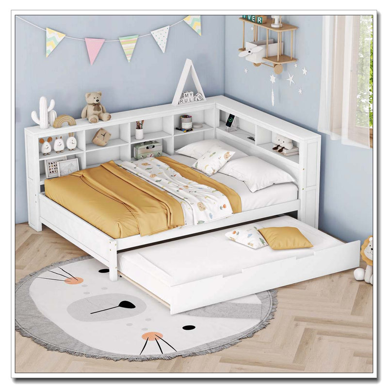 Wooden Full Size DayBed with Twin Size Trundle