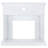 Nobleman Criss Cross Media Fireplace with White Tile Accent Mantel