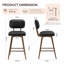 Swivel Upholstered Counter Stool with Metal Frame-153194068
