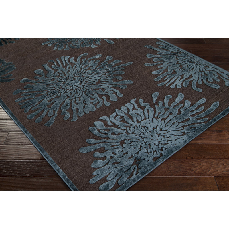 Floral Indoor Rug, Rectangle 8'8" x 12'