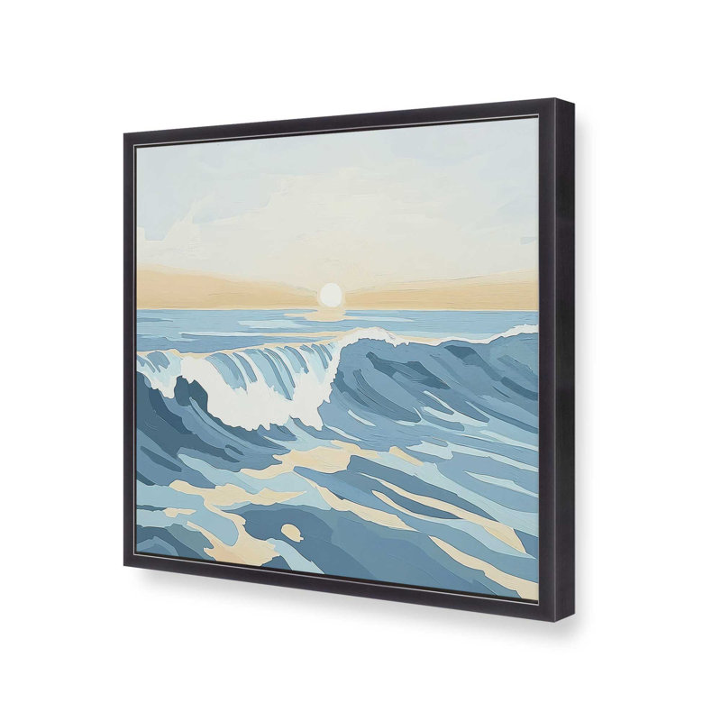 «Ocean Refrain at Dusk III», reproduction d'art, H 13,75 po x l 13,75 po, Zinc patiné