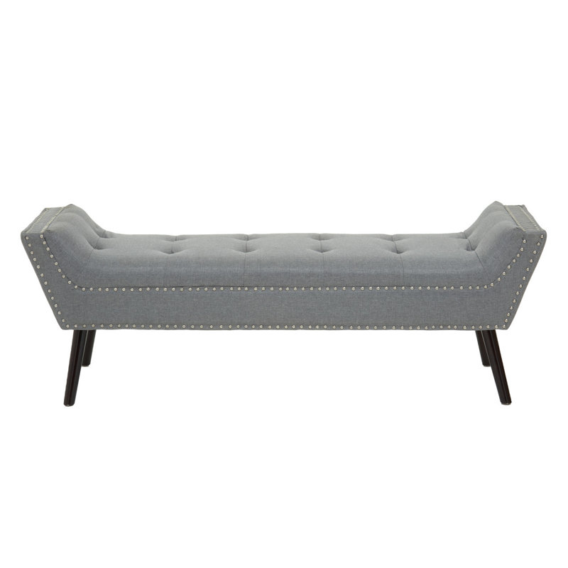 Elkland Polyester Blend Upholstered Bench, Grey