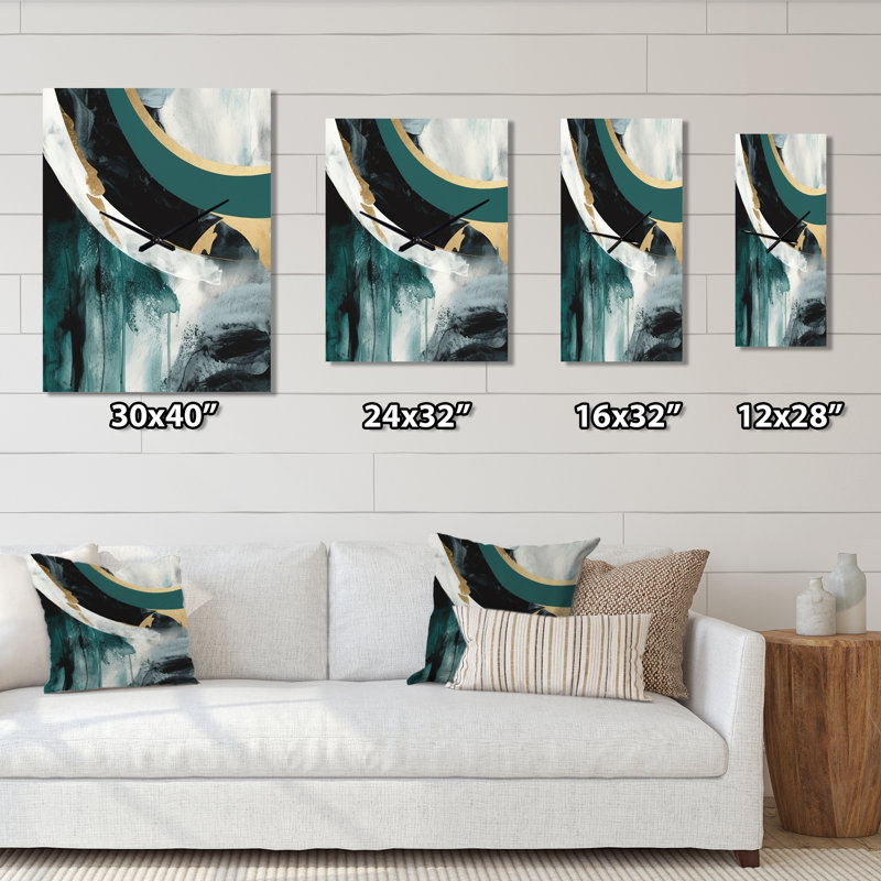 Isay - Horloges murales abstraites en marbre, H 28 po x l 12 po x P 1 po