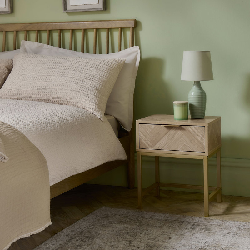 Ducie 40cm W Metal Bedside Table