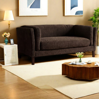 Canapés modernes, causeuse en tissu chenille de 58 pouces, salon compact à domicile