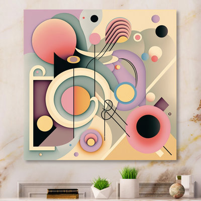 Pastel Art déco IV - Décoration murale moderne en métal