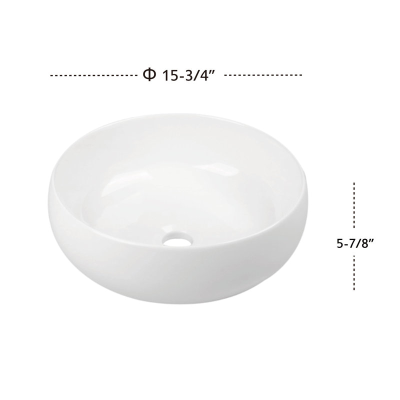 Dowell Ceramic Globe Vessel Sink