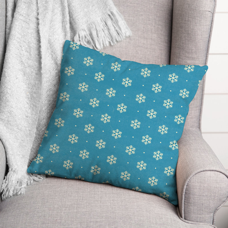  Housse et insert de coussin carré Simple Snowflake, H 20 po x l 20 po x P 1,5 po