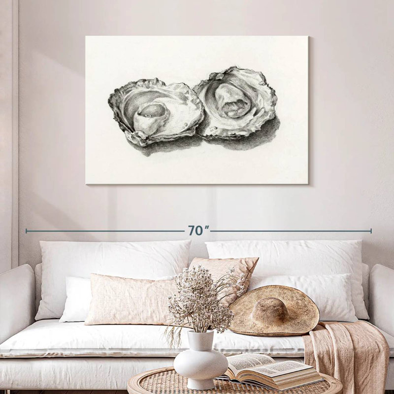 Yarlin Two Opened Oysters, 30" H x 45" W
