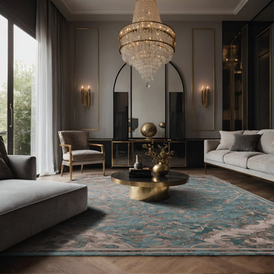 Tapis gris soyeux et moelleux